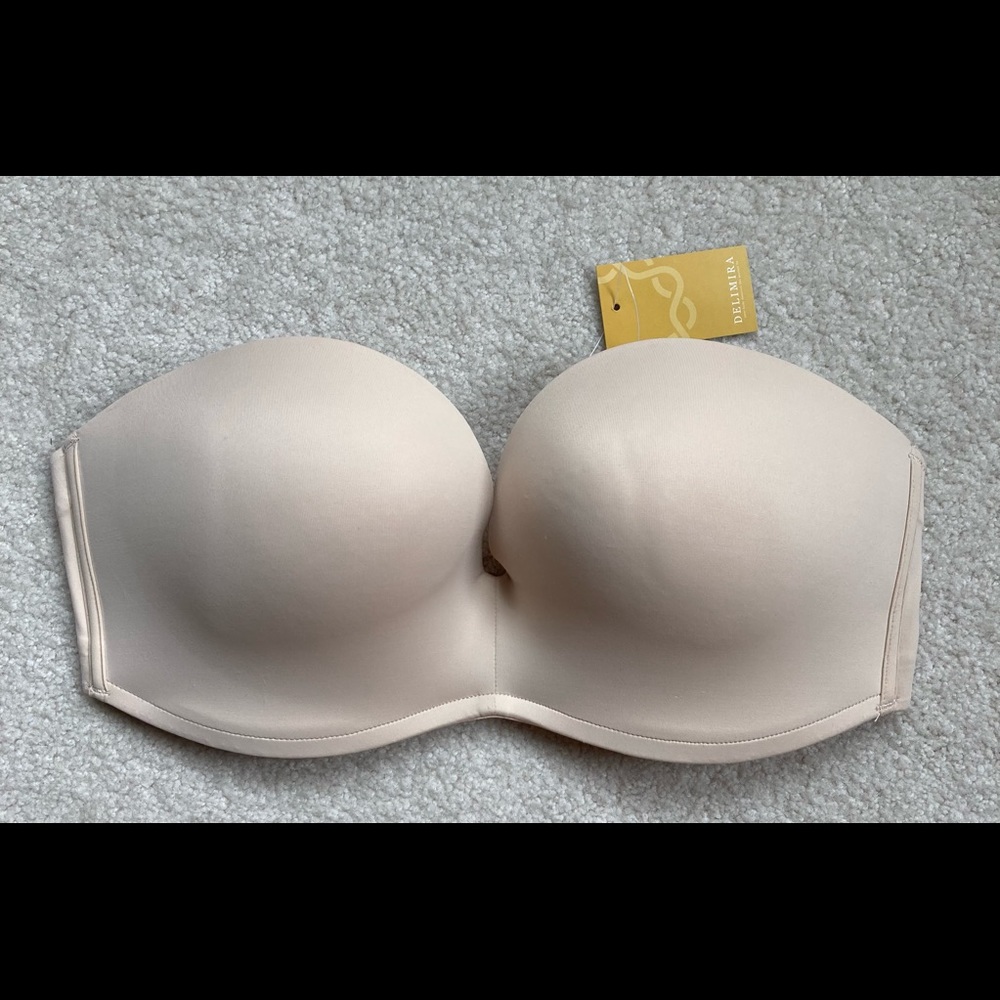 Strapless Bra By Delimira size 38D & color beige